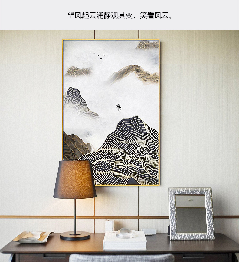 現代抽象裝飾畫 唯美風景玄關走廊客廳掛畫 辦公室晶瓷畫 純手繪油畫 風起云涌