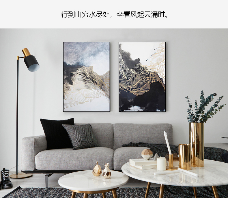 現代抽象裝飾畫 唯美風景玄關走廊客廳掛畫 辦公室晶瓷畫 純手繪油畫 風起云涌
