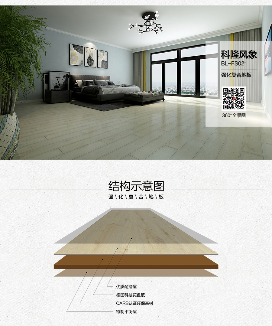 雅柏麗地板 強化復合地板 強化復合地板十大品牌 BL-FS0021科隆風
